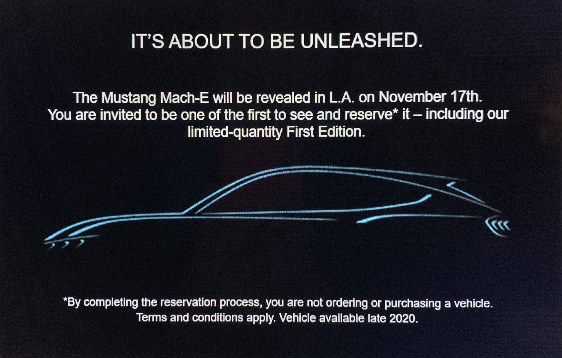 Ford Mustang Mach-E "Mustang" Mach-E Confirmed! Reservations Open Nov 17th Starting with limited First Edition EA244A9F-193F-412B-88E3-B682A3D83B58