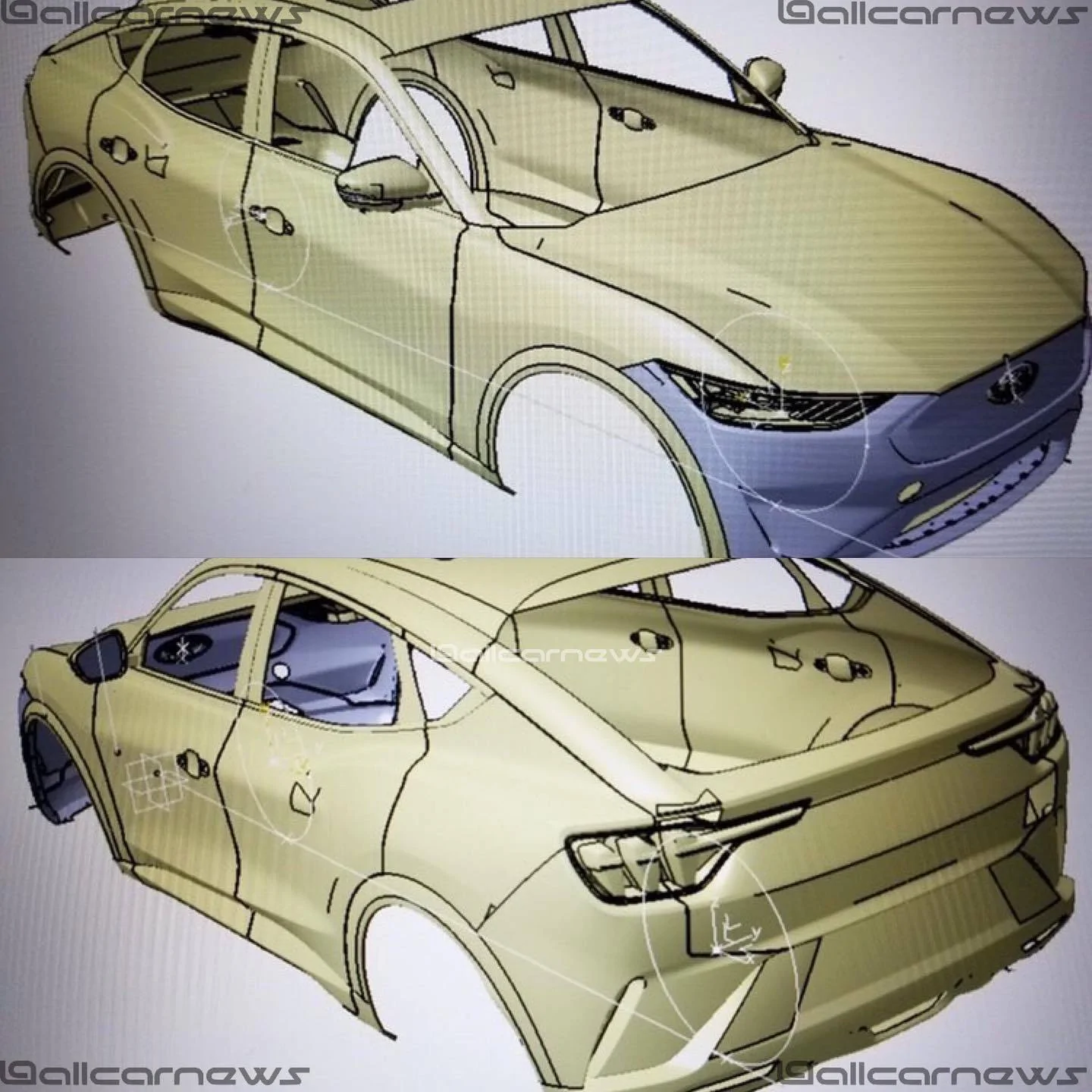 Ford Mustang Mach-E Mach E CAD images leaked! Ford Mach E CAD Images