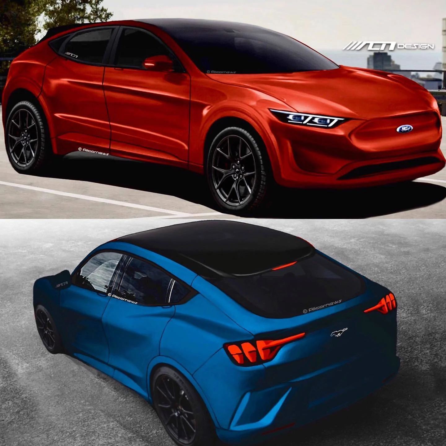 Ford Mustang Mach-E Mach E CAD images leaked! Ford Mach E rendering2
