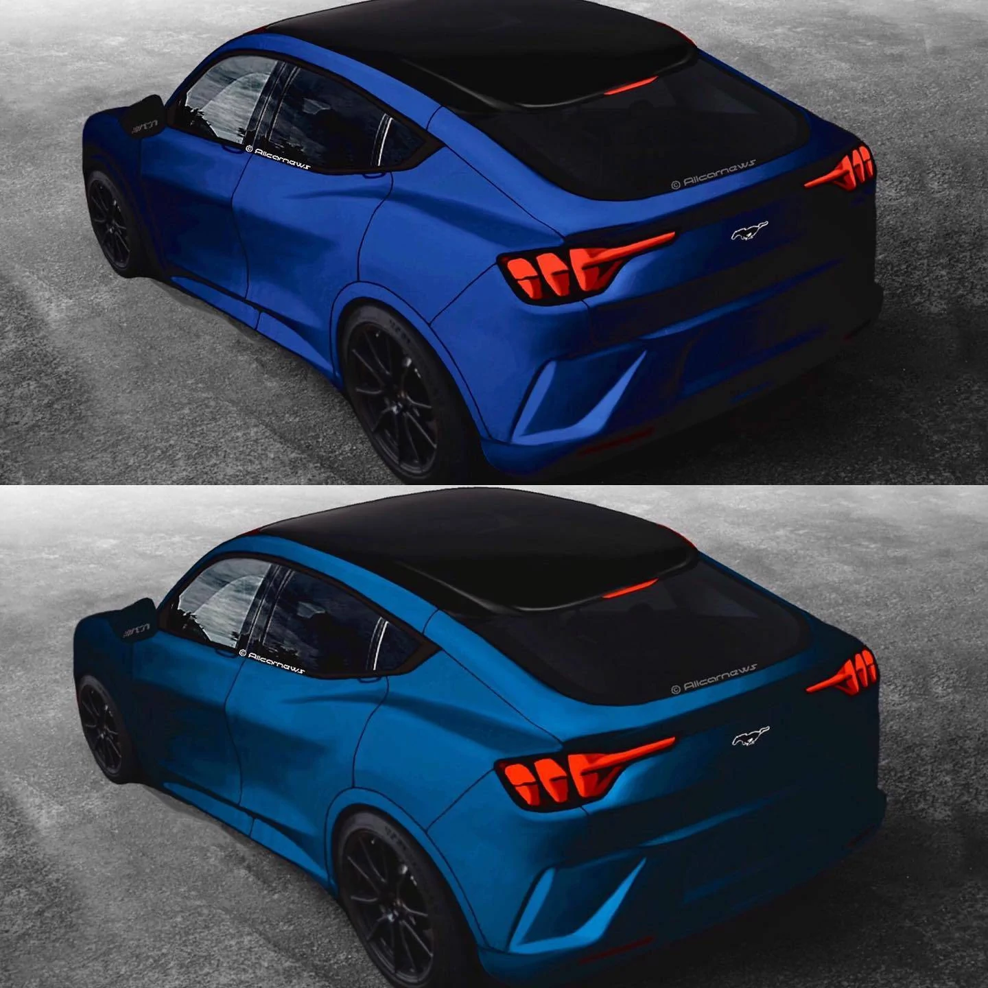 Ford Mustang Mach-E Mach E CAD images leaked! Ford Mach E rendering1