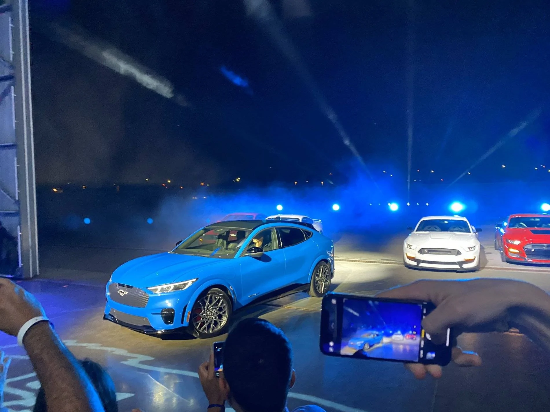 Ford Mustang Mach-E GRABBER BLUE Mach-E Photos Grabber Blue Mustang Mach-E GT Reveal