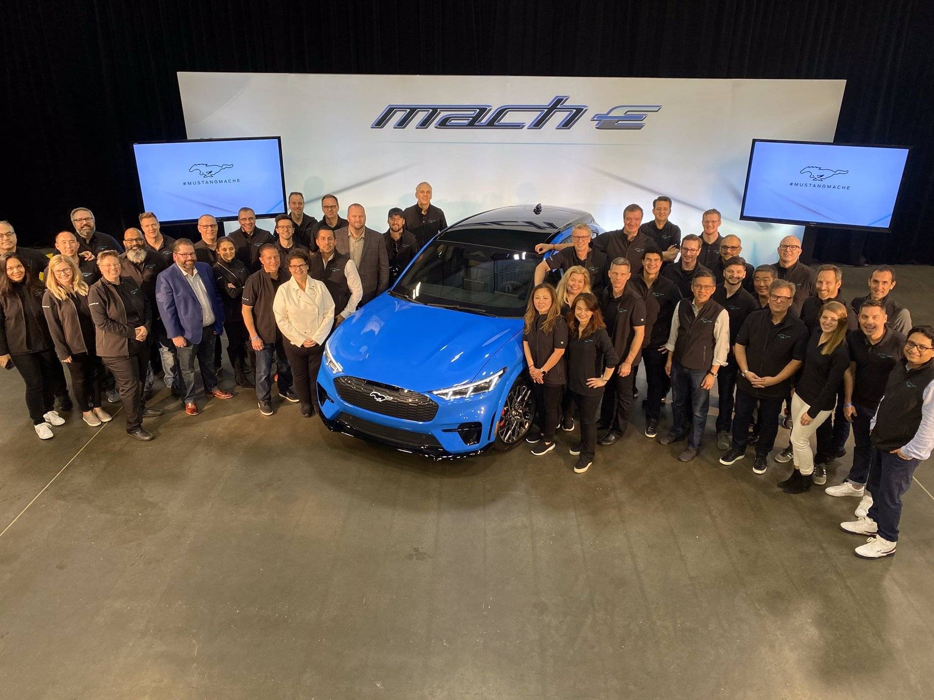 Ford Mustang Mach-E GRABBER BLUE Mach-E Photos Grabber Blue Mustang Mach-E GT 1 Ford Team