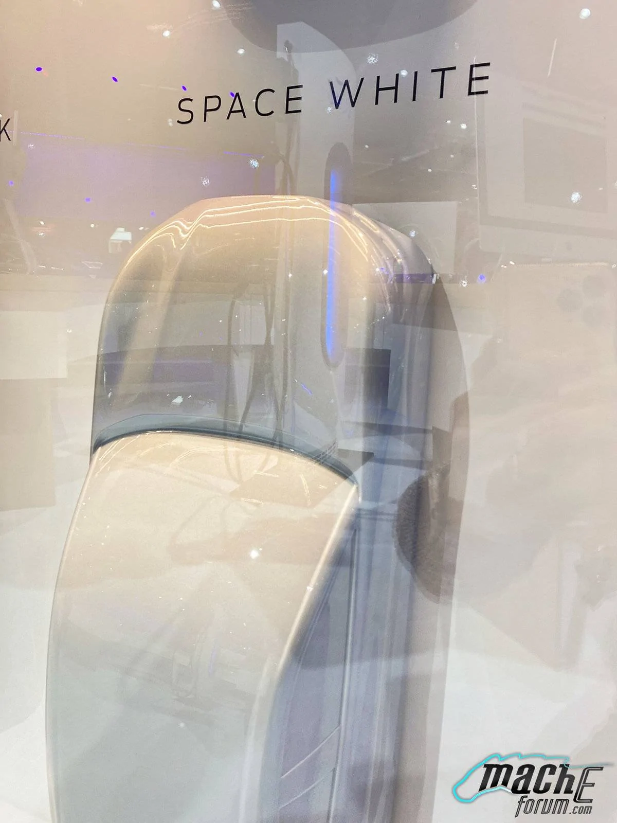 Ford Mustang Mach-E Mach-E Physical Colors Samples / Swatches 2021 Mach E Space White Sample Swatch