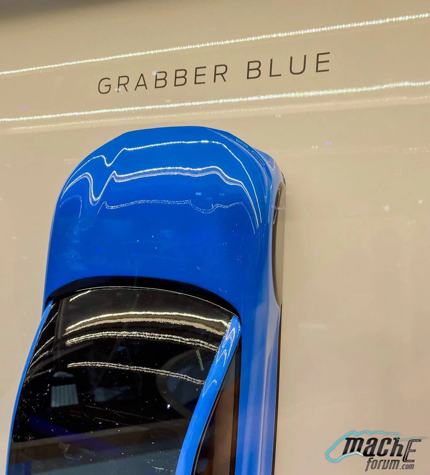 Ford Mustang Mach-E Mach-E Physical Colors Samples / Swatches 2021 Mach E Grabber Blue Sample Swa