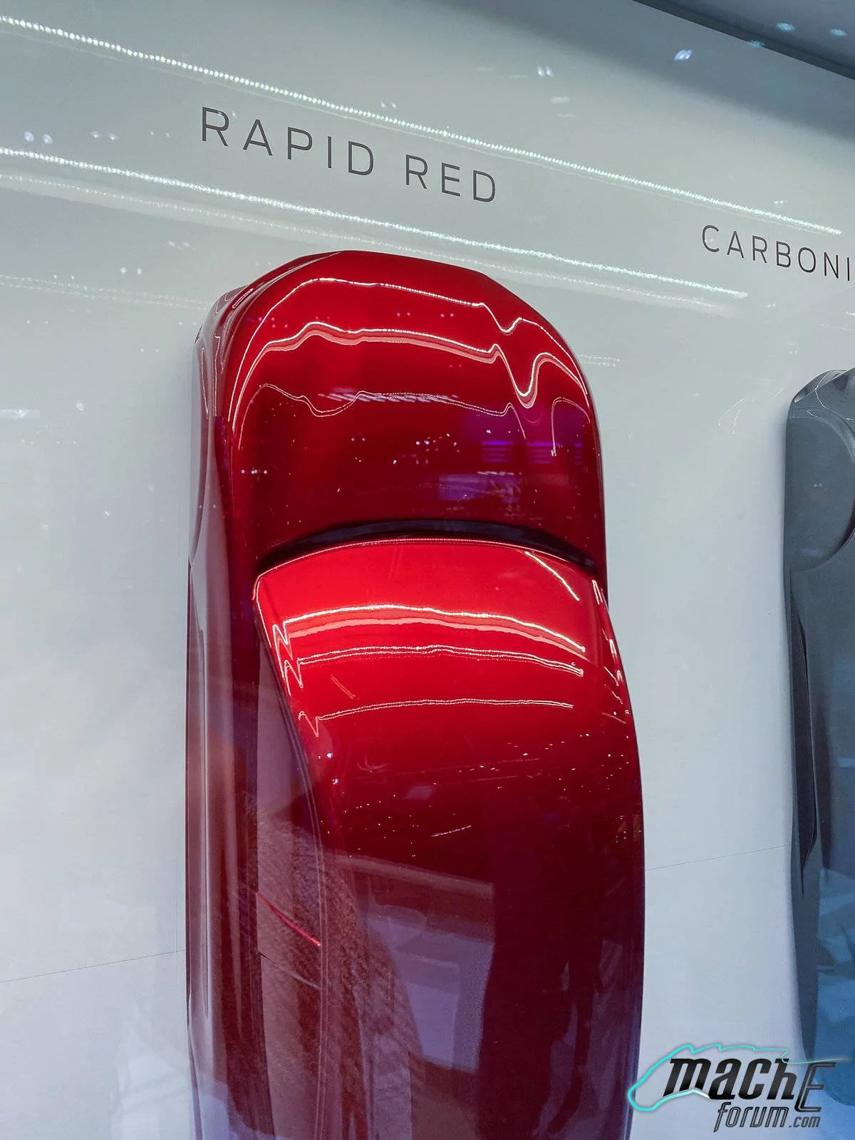 Ford Mustang Mach-E Mach-E Physical Colors Samples / Swatches 2021 Mach E Rapid Red Sample Swatch