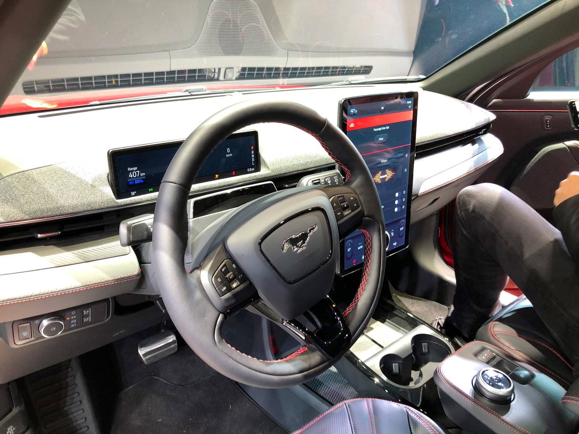Ford Mustang Mach-E RAPID RED METALLIC Mach-E Photos Mach-E Rapid Red Real Life Norway 4