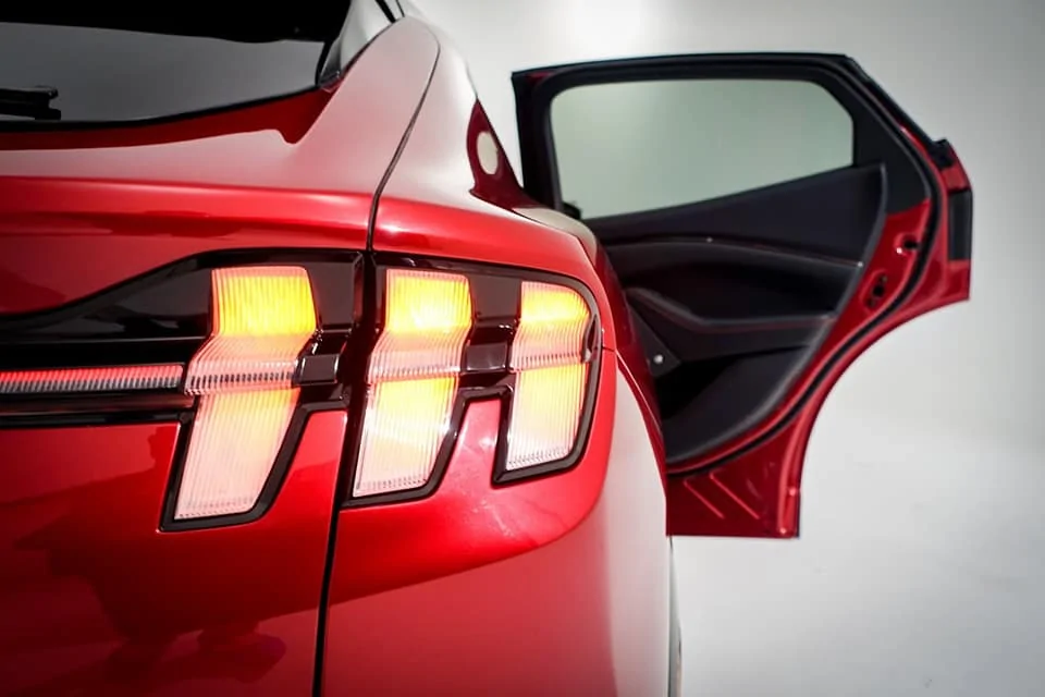 Ford Mustang Mach-E RAPID RED METALLIC Mach-E Photos Mach-E Rapid Red Metallic 4