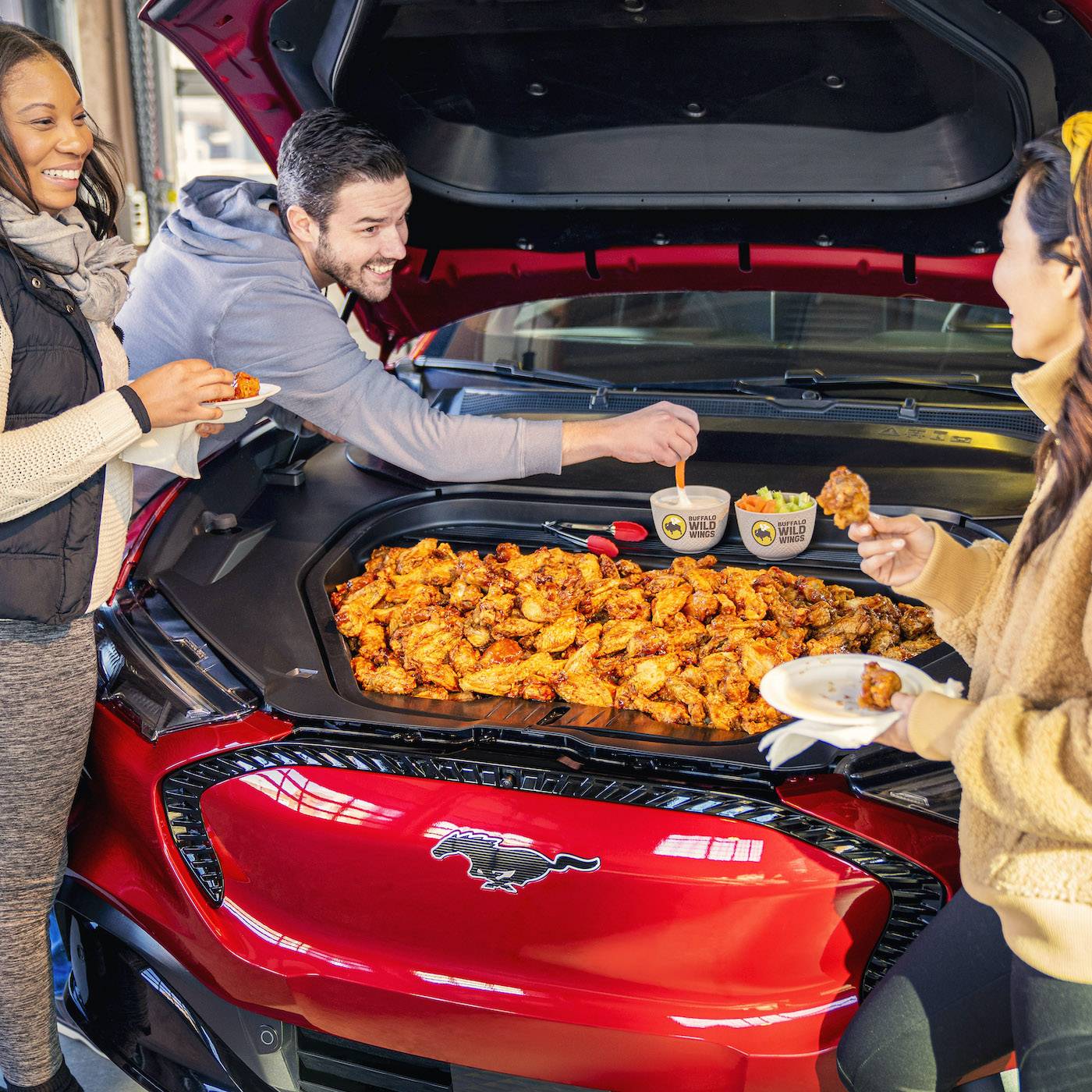 Ford Mustang Mach-E Upgrade Next Football Season’s Tailgates With Mustang Mach-E’s Frunk Mach-E Frunk Hot Wings