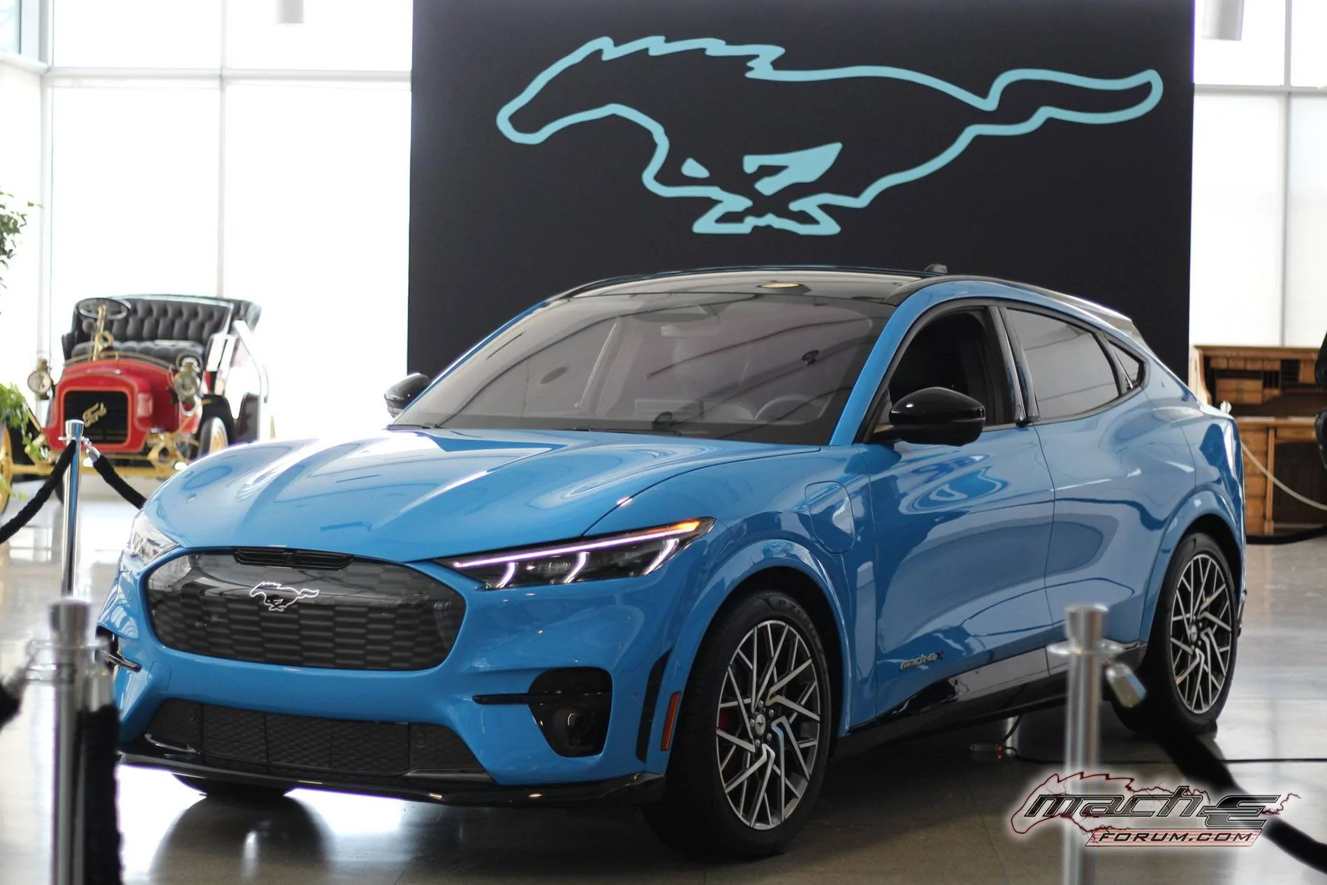 Ford Mustang Mach-E GRABBER BLUE Mach-E Photos 2021 Ford Mustang Mach-E Grabber Blue 1
