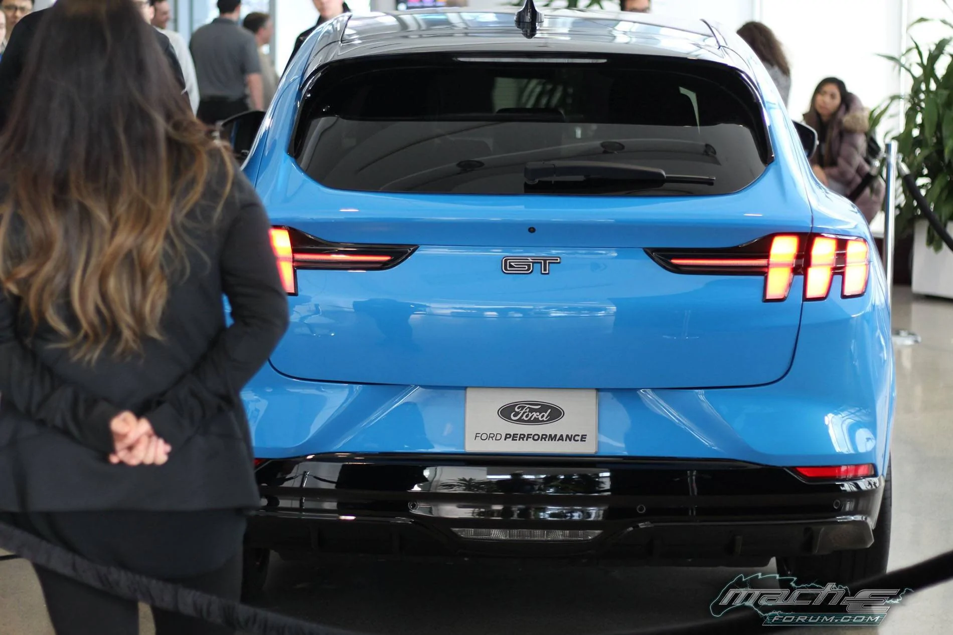 Ford Mustang Mach-E GRABBER BLUE Mach-E Photos 2021 Ford Mustang Mach-E Grabber Blue 3