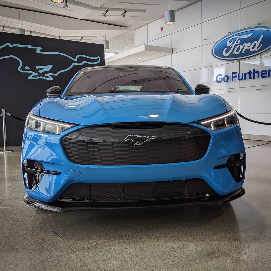 Ford Mustang Mach-E GRABBER BLUE Mach-E Photos Mustang Mach-E GT Grabber Blue 1