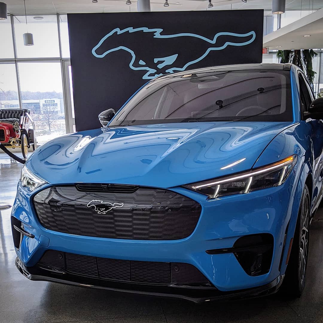 Ford Mustang Mach-E GRABBER BLUE Mach-E Photos Mustang Mach-E GT Grabber Blue 2