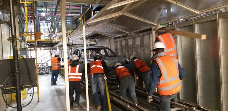 Ford Mustang Mach-E First Production Mach-E Model? [Update: This Is First Assembly Line Made Pre-Production Unit] 88175526_506104923660944_8865792266883563520_n