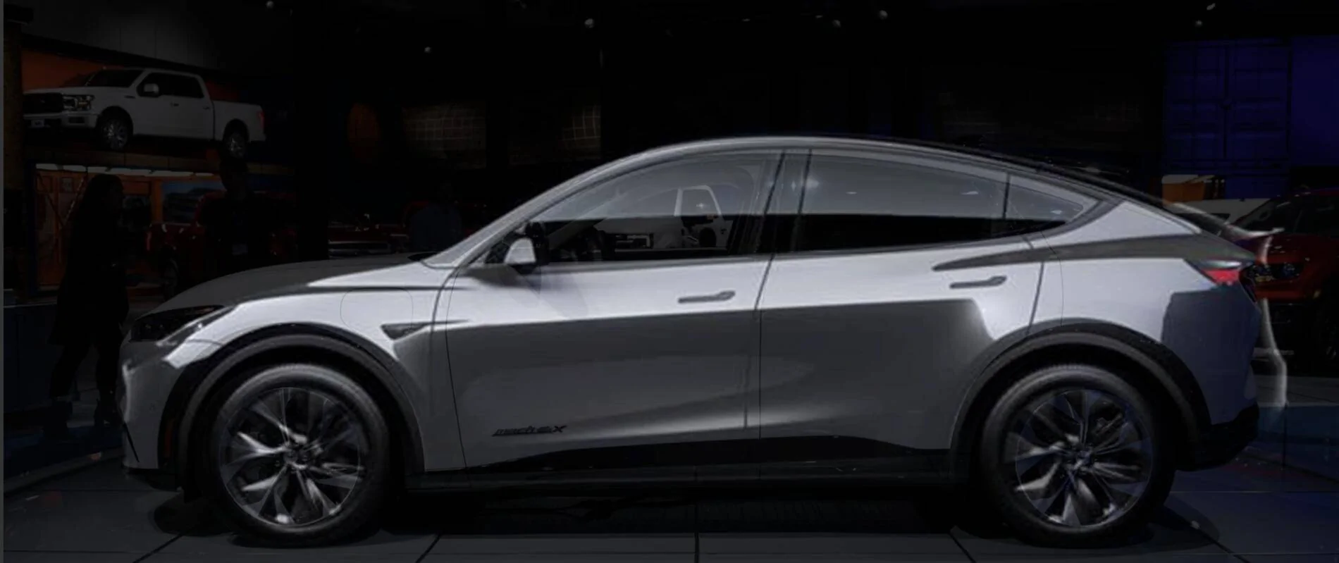 Ford Mustang Mach-E 2021 Mach-E vs Model Y -- Specs and Styling Compared Mach e Y overlay