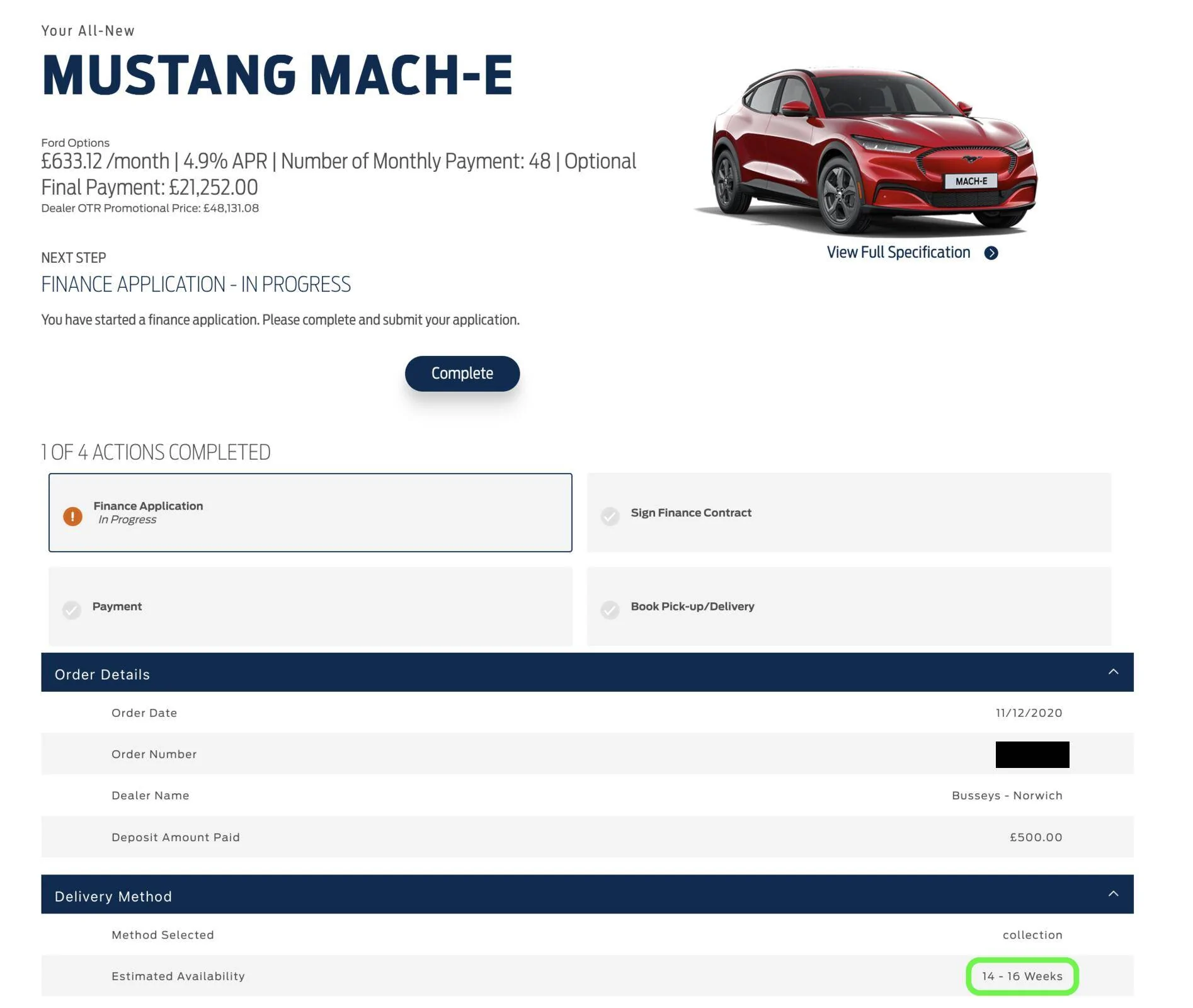 Ford Mustang Mach-E UK Customers Screenshot 2020-12-11 at 12.51.25