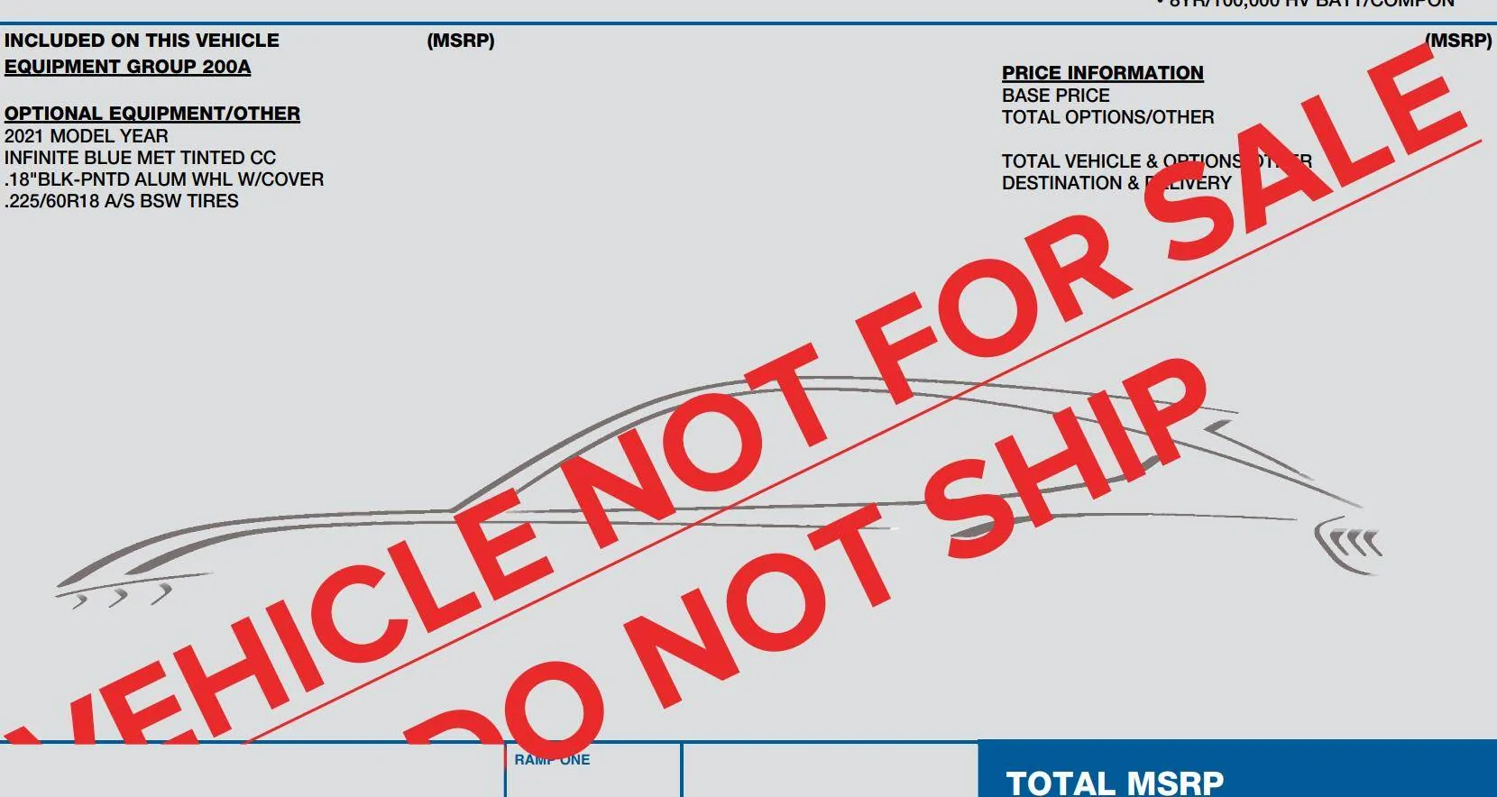 Ford Mustang Mach-E Route 1 mileage / range revealed on window sticker 1607801009363