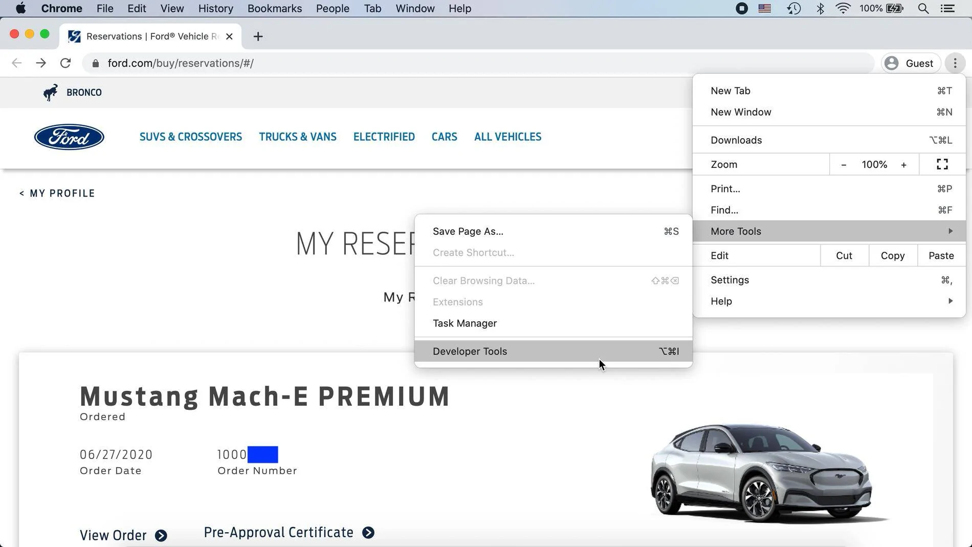 Ford Mustang Mach-E Ford Mach-E Reservation Details Viewer step2