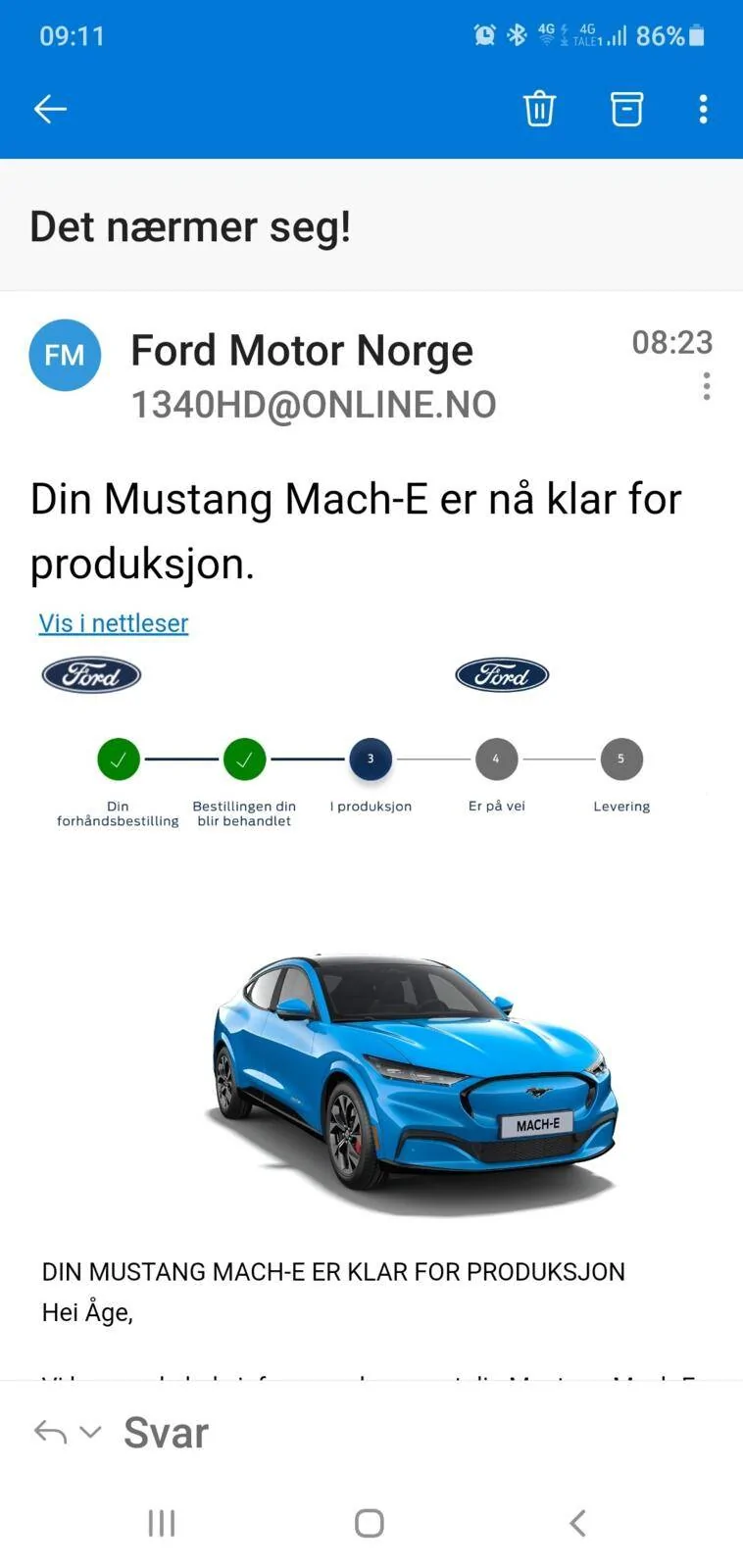 Ford Mustang Mach-E Norway - Mach-E ready for production 1608196814848