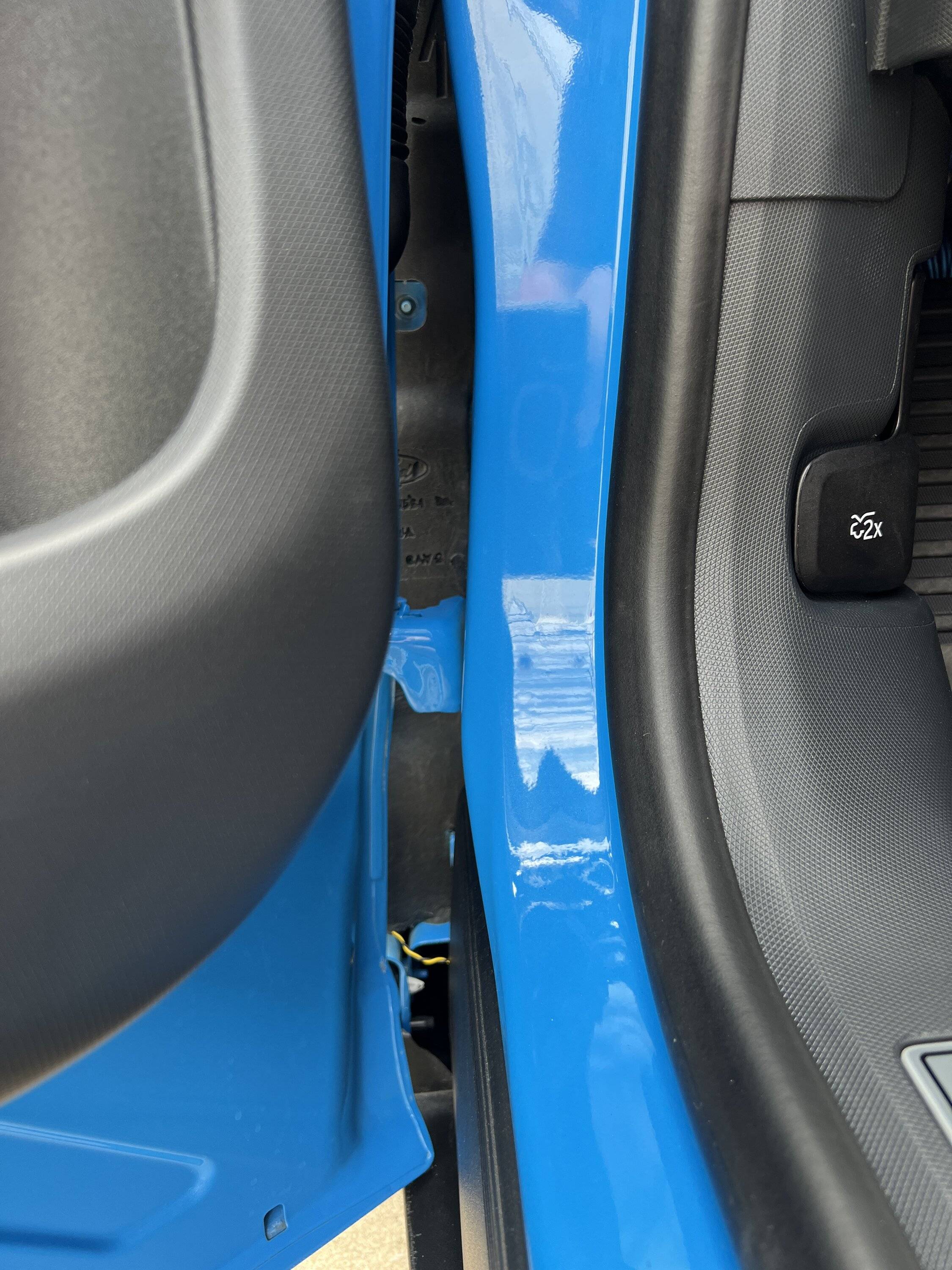 Ford Mustang Mach-E Is a trim piece missing here ? FDCF5036-45EC-485C-A25D-64A02391378F