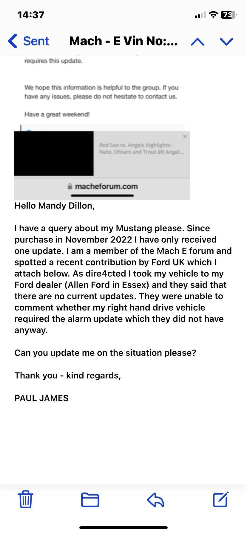 Ford Mustang Mach-E UK Customers IMG_8161