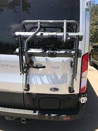 Ford Mustang Mach-E Yakima EXO Cargo/Bike Carrier System setup Summit Bike Rack on Ford Transit