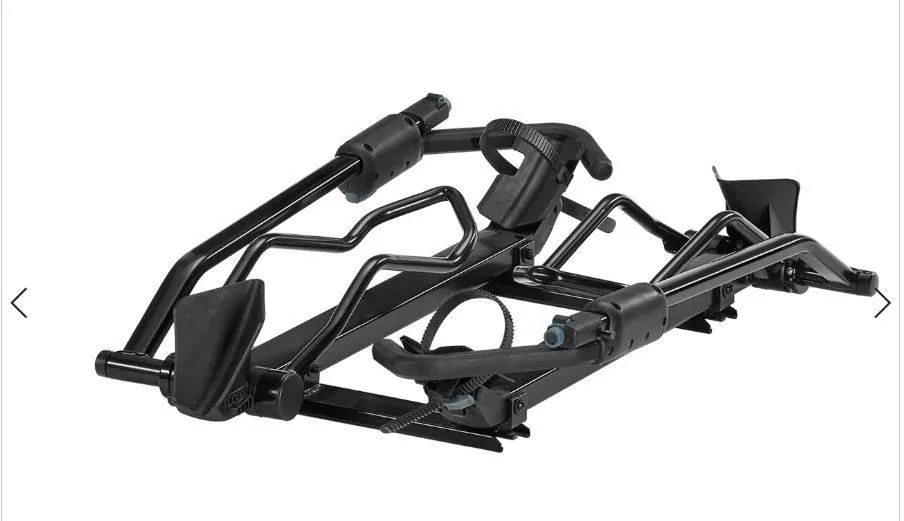 Ford Mustang Mach-E Yakima EXO Cargo/Bike Carrier System setup Yakima EXO Dbl Bike Rack Folded