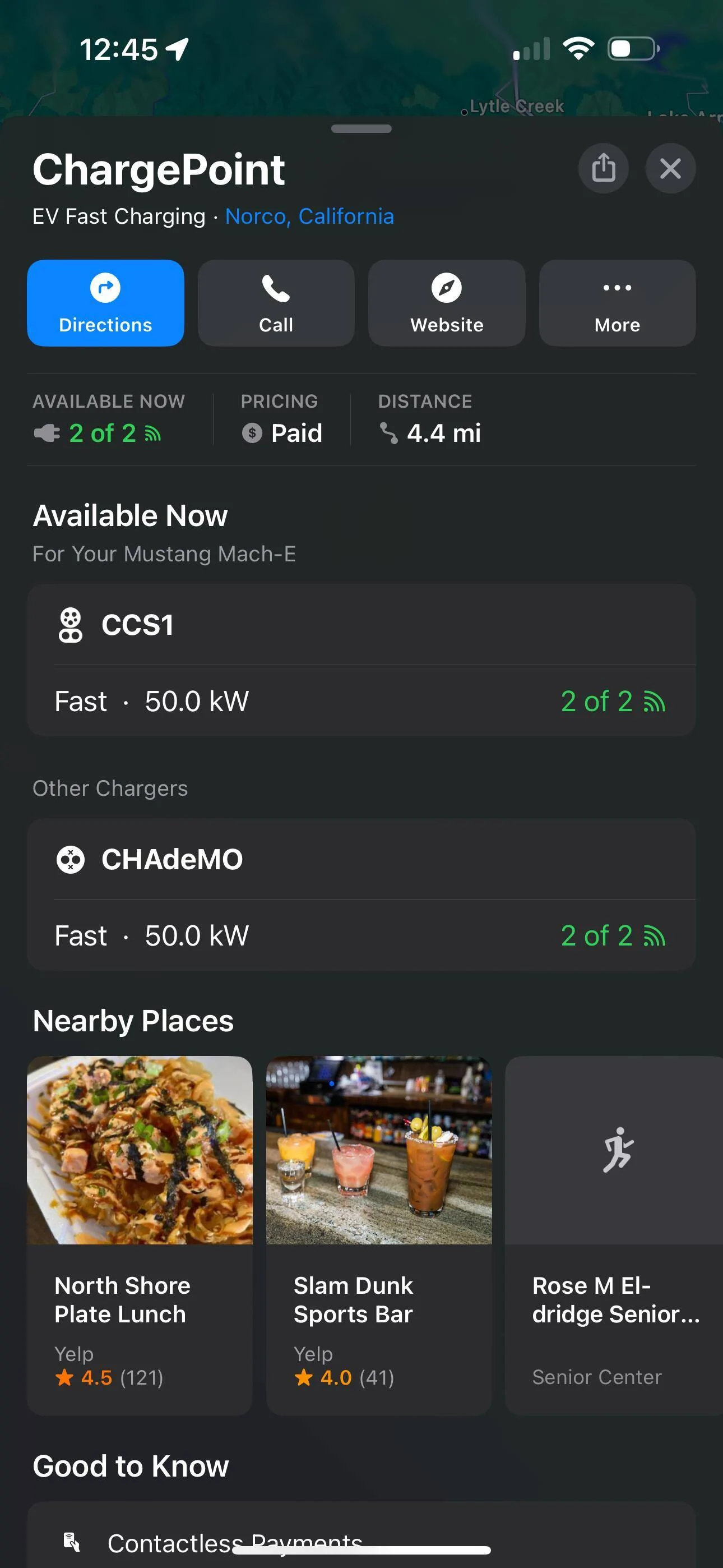 Ford Mustang Mach-E iOS 17 adds real-time charging availability info IMG_2905