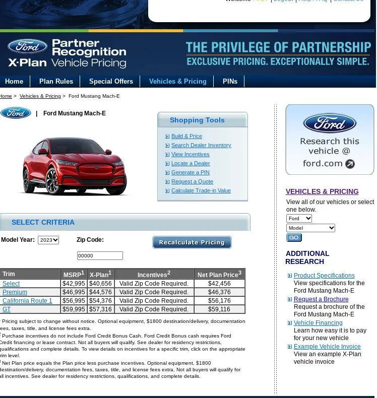 Ford Mustang Mach-E Mach-E price change Screenshot 2023-06-22 3.54.38 PM