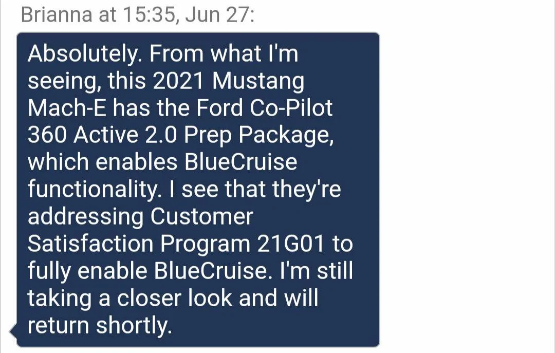 Ford Mustang Mach-E Missing functions on recently bought mach e. Screenshot_20230627-154635