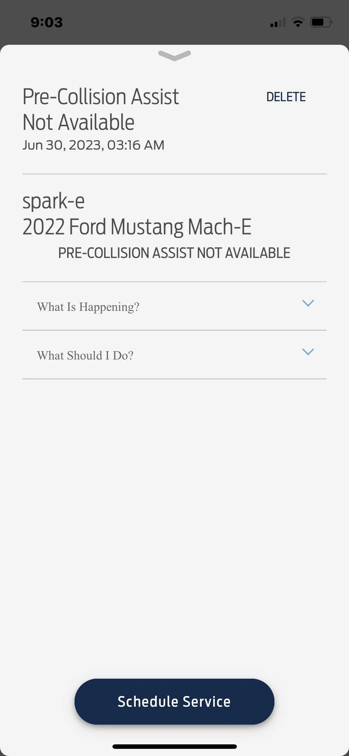 Ford Mustang Mach-E Front Camera Fault & Pre-Collision Assist Not Available Errors IMG_3415