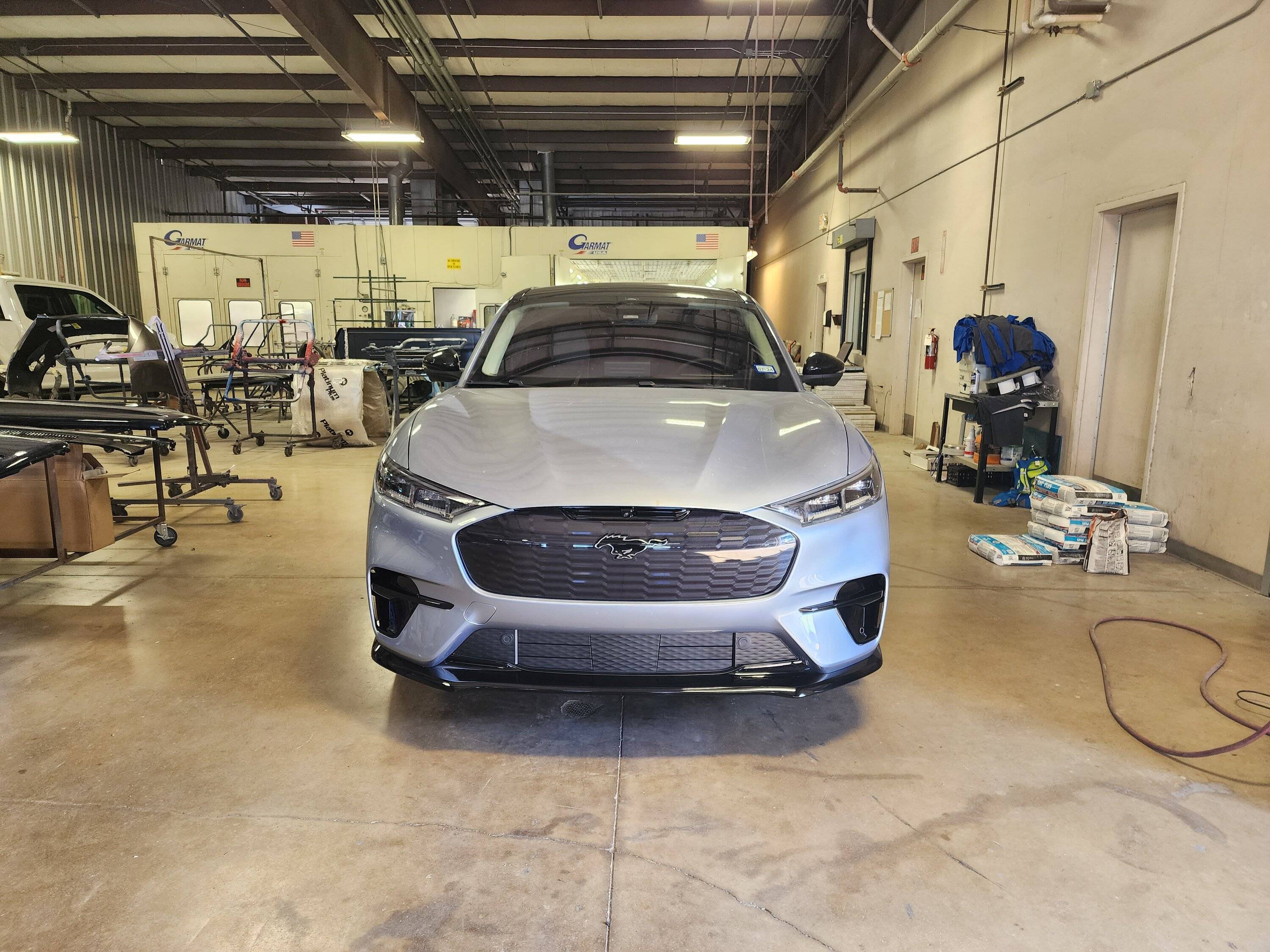 Ford Mustang Mach-E Gave the wife an upgrade: Installed 2023 GT front bumper and grille assembly with working pony lamp on 2022 Premium 20230626_173525