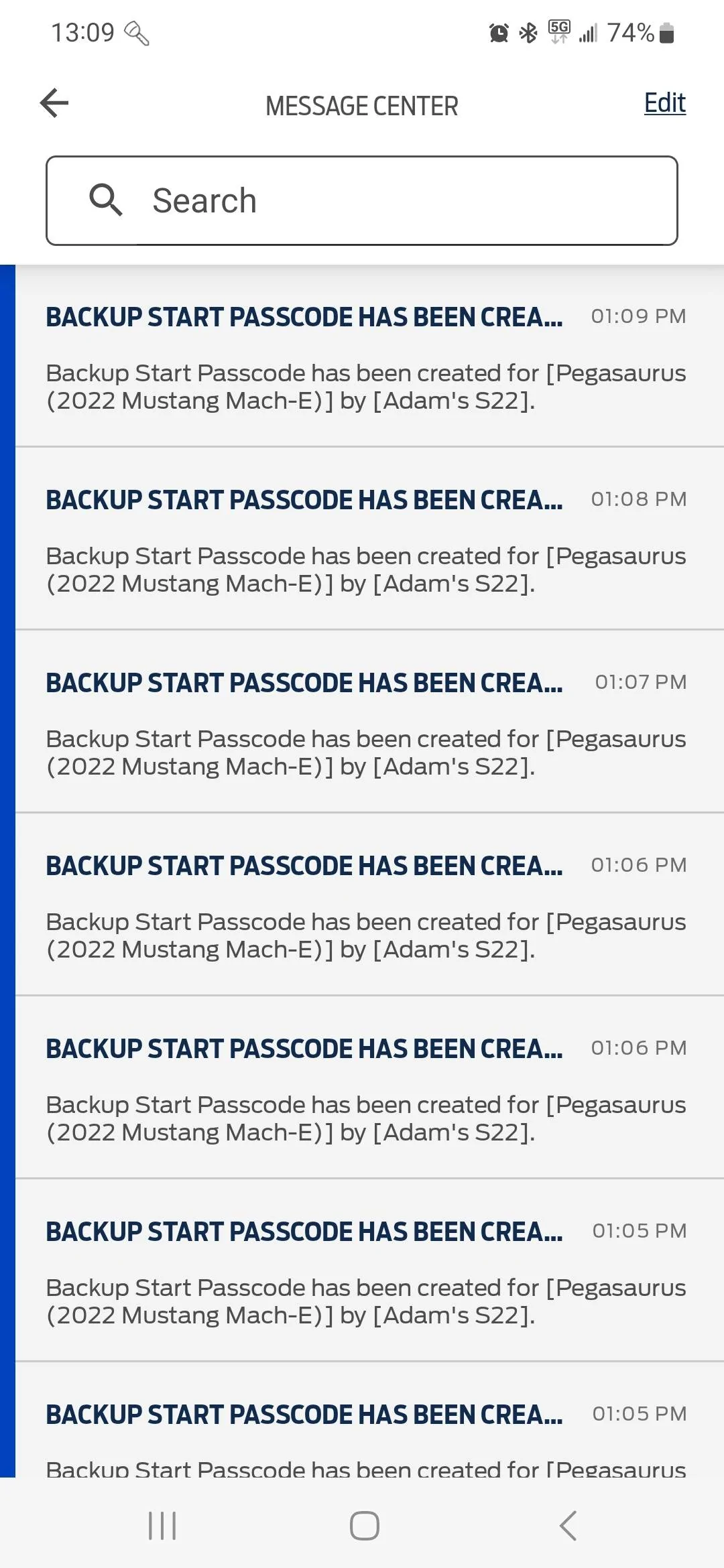Ford Mustang Mach-E How do I make this stop? Backup start passcode message Screenshot_20230630_130936_FordPass