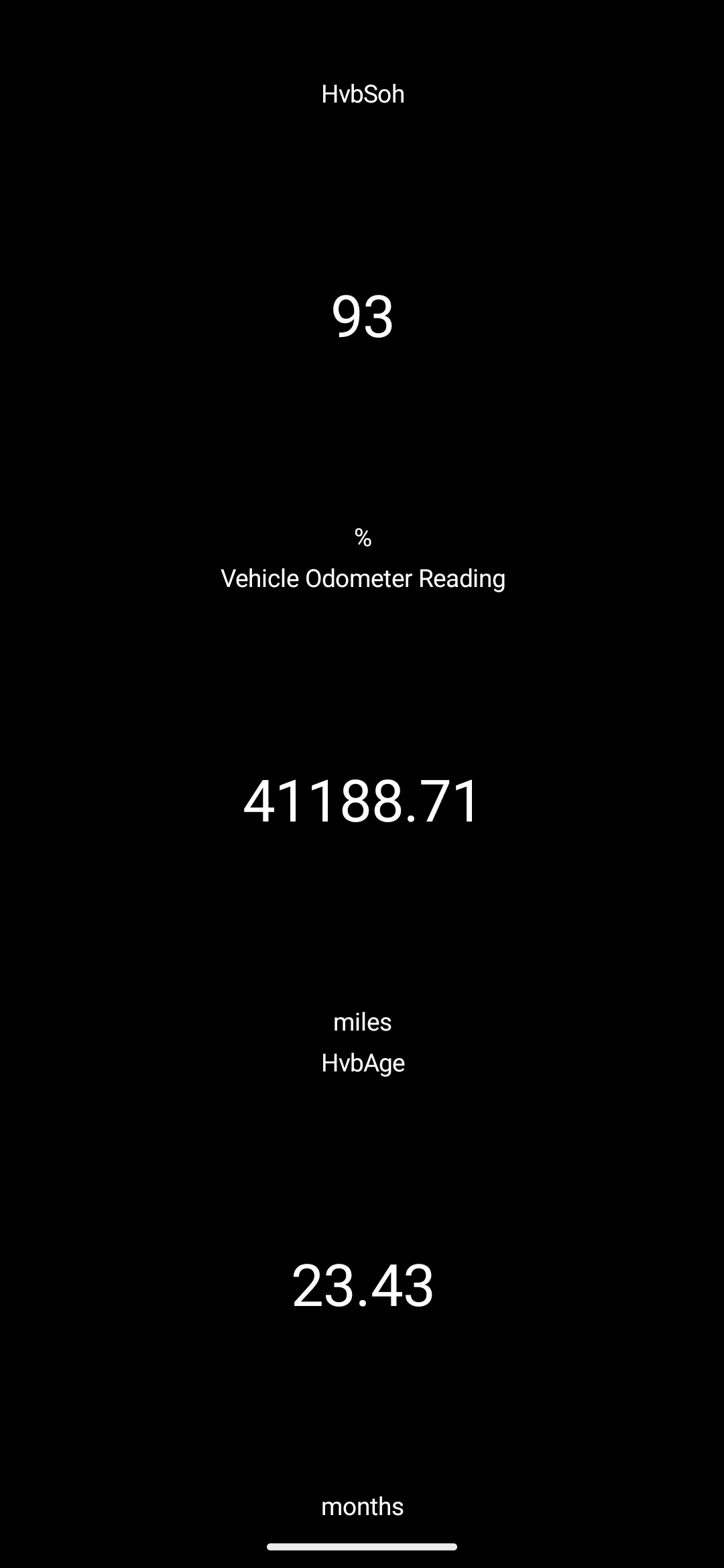 Ford Mustang Mach-E Battery SOH at 30,000 miles Screenshot_20230707-174129