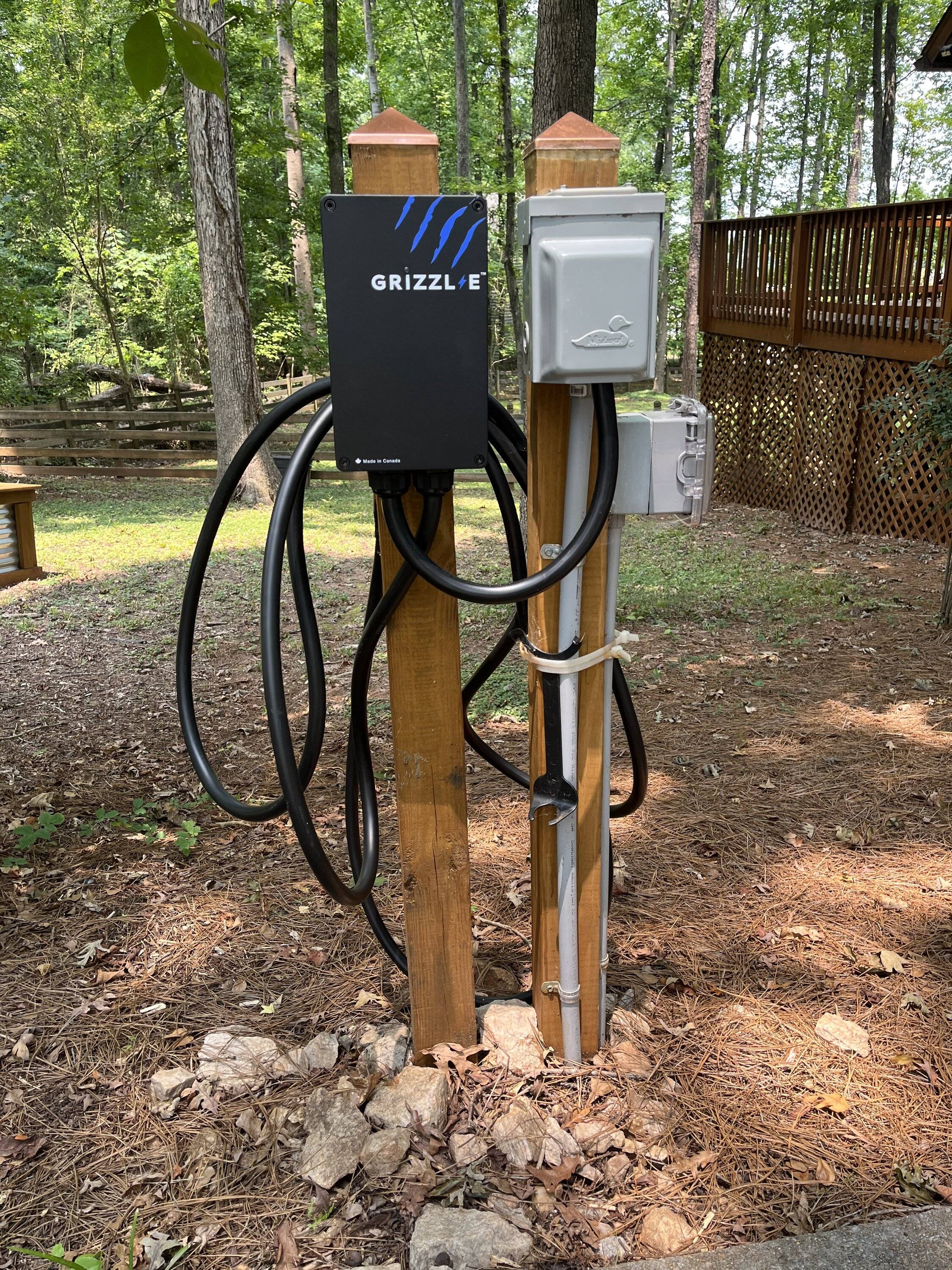 Ford Mustang Mach-E Home EV charger for outdoor installation. IMG_4298