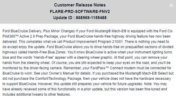 Ford Mustang Mach-E 4.3.6 Power-Up OTA Update 1689721946222