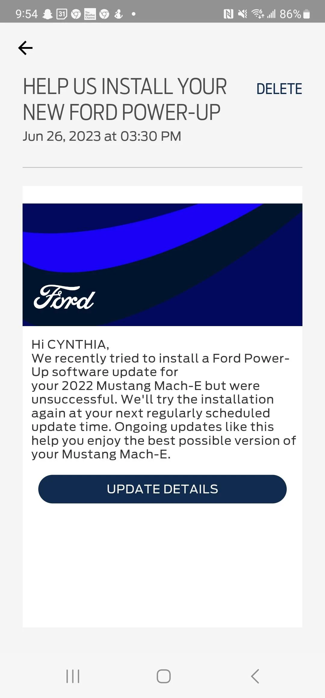 Ford Mustang Mach-E Update 4.2.6 Screenshot_20230722_095432_FordPass