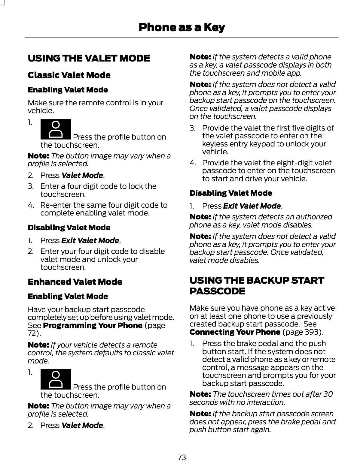 Ford Mustang Mach-E Valet Mode: observations and suggestions. Screenshot 2023-08-08 at 1.54.22 PM
