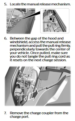 Ford Mustang Mach-E So what does the button by the charge port do? 1692130130247