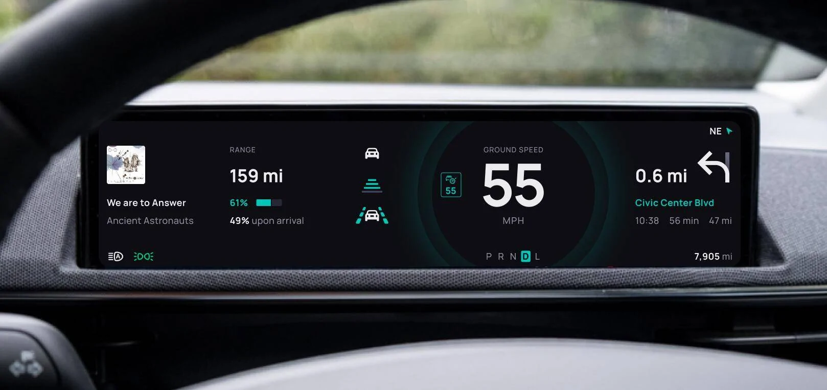 Ford Mustang Mach-E A fresh take on the Mustang MachE instrument cluster 3-Whisper