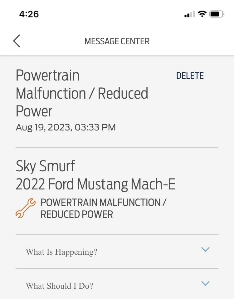 Ford Mustang Mach-E Powertrain Malfunction IMG_5121