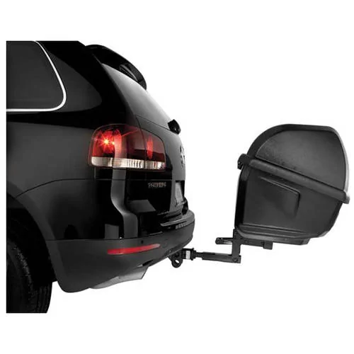 Ford Mustang Mach-E Thule rails and Force XT XL roof box installed & efficiency tested thule cargo hitch carrier