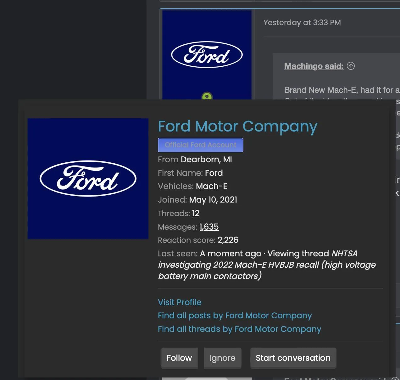 Ford Mustang Mach-E Rear Door Won't Open From Outside Screenshot 2023-08-24 at 10.52.47 AM