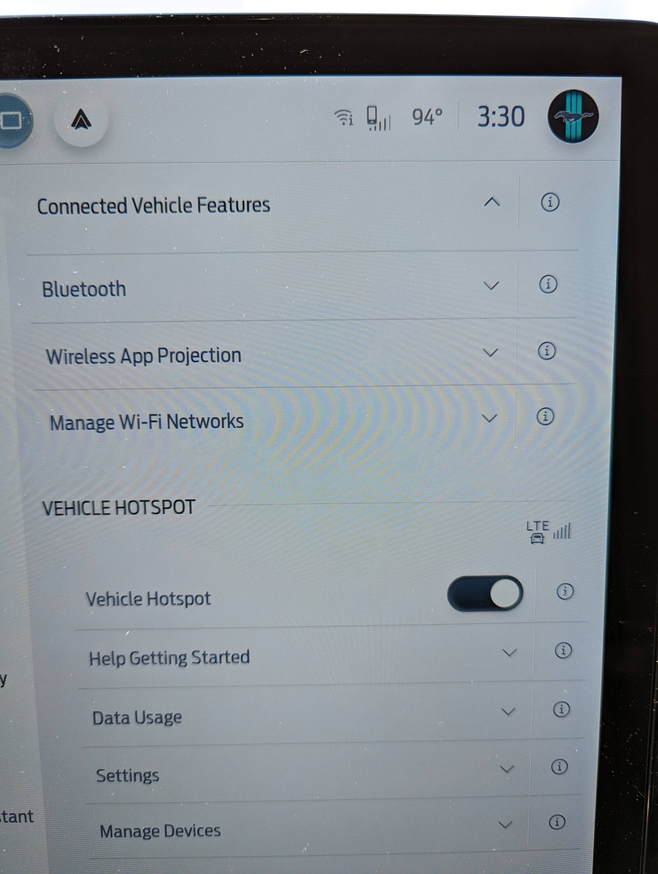 Ford Mustang Mach-E Lost connectivity settings after 5.1.1, can't EA charge PXL_20230824_193003755