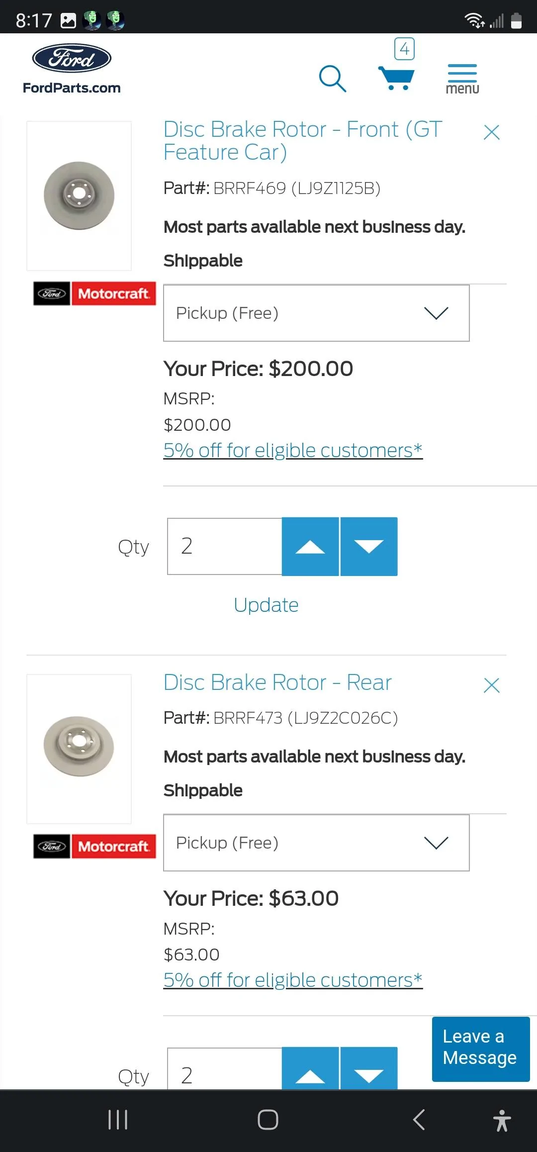 Ford Mustang Mach-E Dealer says I need new rotors Screenshot_20230901_201726_Chrom
