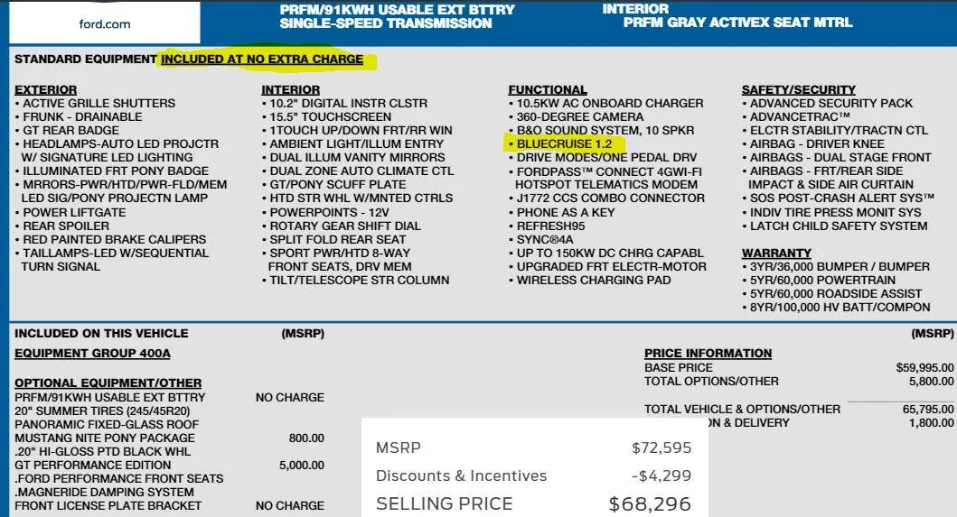 Ford Mustang Mach-E Window sticker confusion 1693807908215