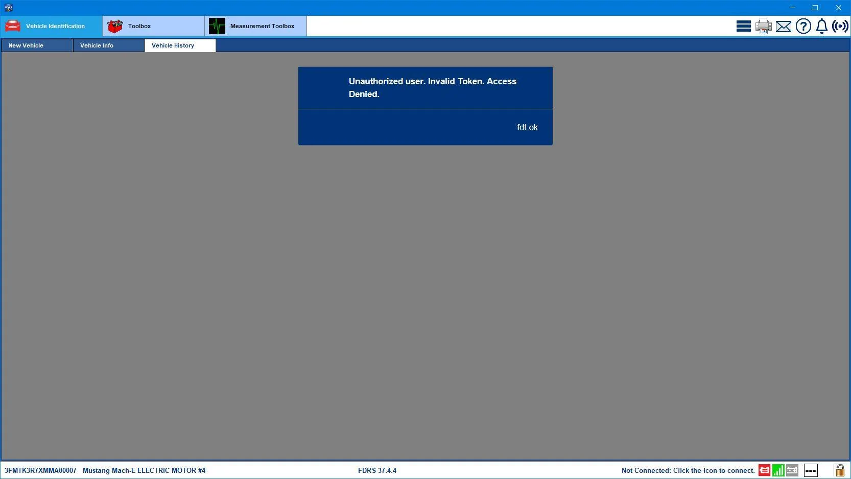 Ford Mustang Mach-E Ford (FDRS) Software down? Nationwide Problems? Unauth_User_FDRS