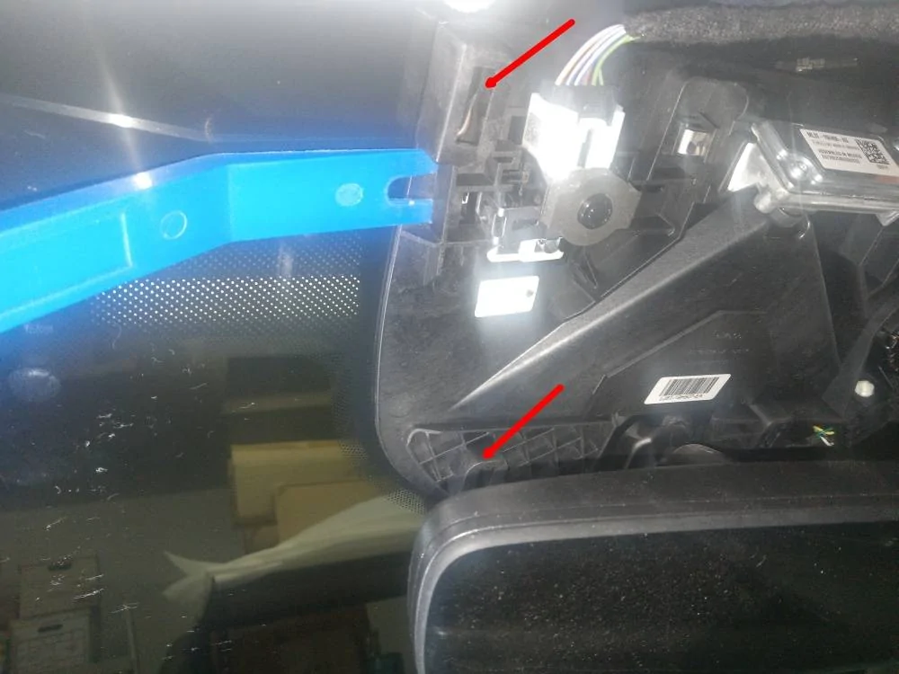 Ford Mustang Mach-E Front Camera Fault & Pre-Collision Assist Not Available Errors 02 pry location under cover