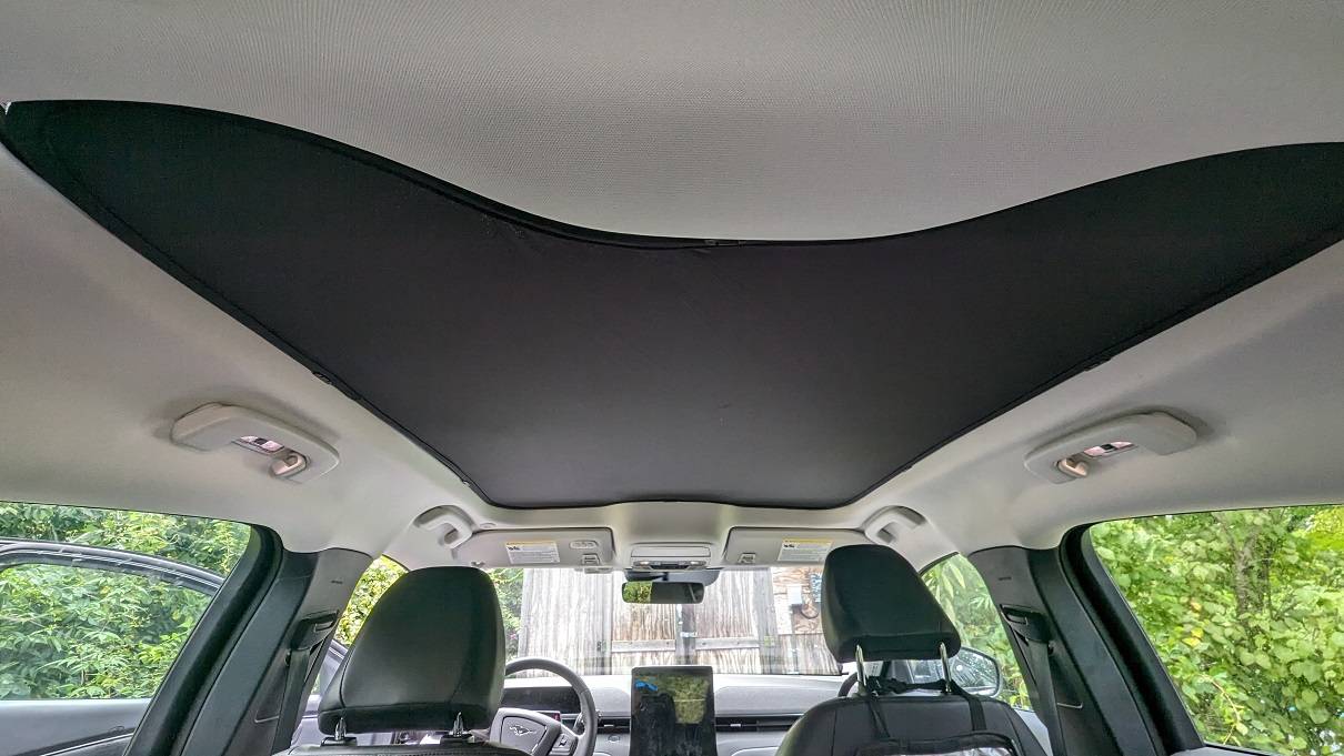Ford Mustang Mach-E Installed Sunshade for the Panoramic Roof PXL_20230912_153632188