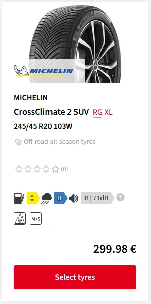 Ford Mustang Mach-E Anyone running on Michelin CrossClimate2? CC2