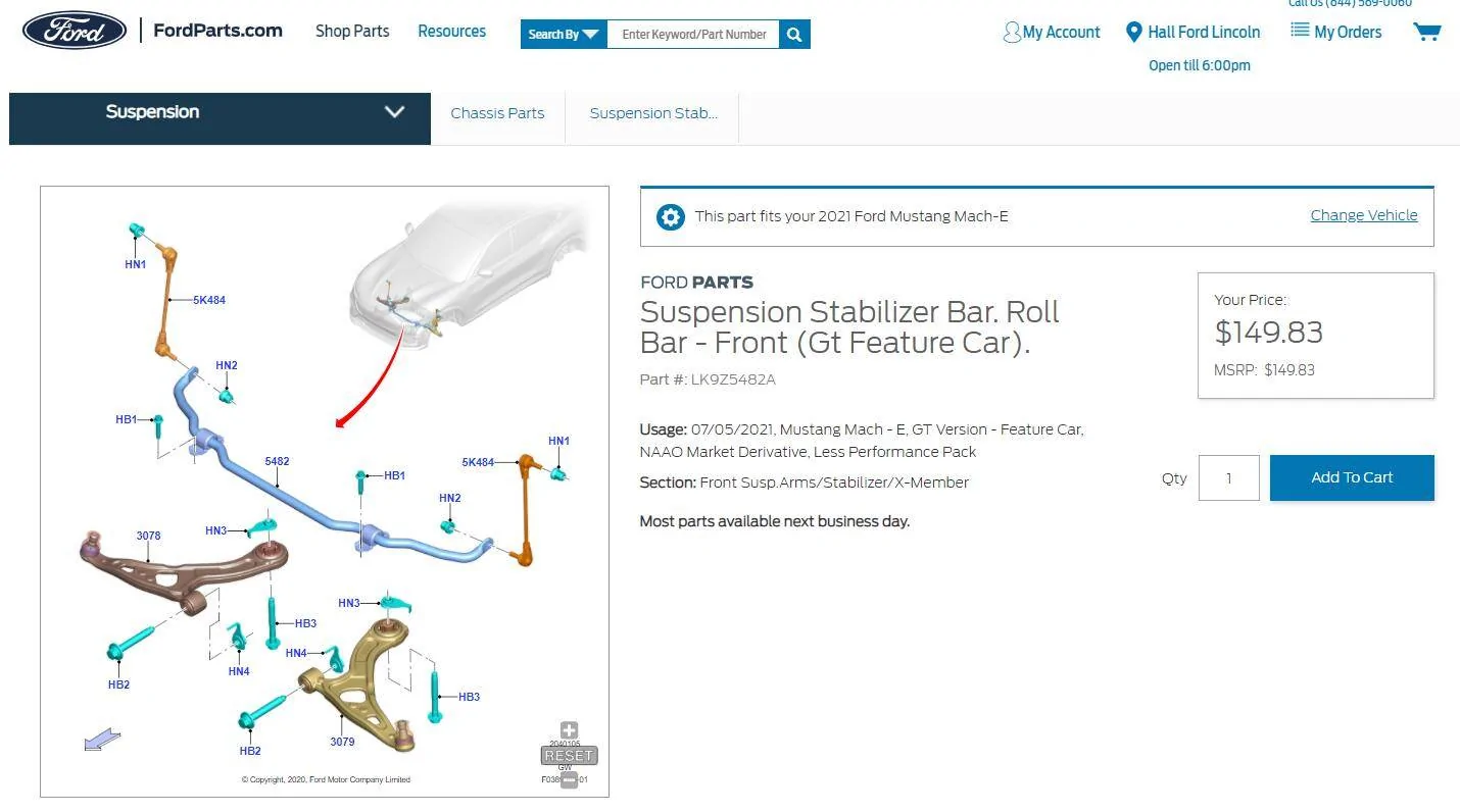 Ford Mustang Mach-E Eibach Sway bars now avalable for the Mach E 1694872436445